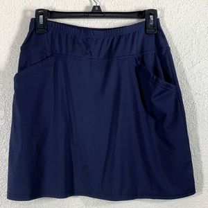 Straight Down Performance Skort Skirt with Shorts Size S Navy Blue